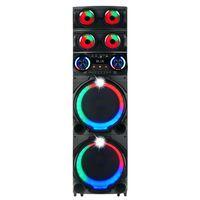 Zore GD-2126 Dijital LED Göstergeli FM Radyolu Mikrofonlu RGB TWS Çift 12 inç Stereo Bass Kablosuz Karaoke Hoparlör
