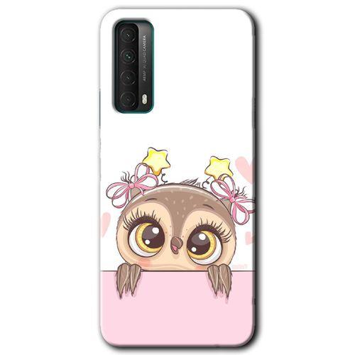 Potkal Hediye Fabrikası Huawei P Smart 2021 Kılıf HD Desen Baskılı Arka Kapak - Sevimli Baykuş