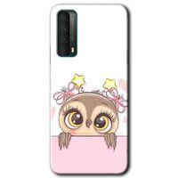Potkal Hediye Fabrikası Huawei P Smart 2021 Kılıf HD Desen Baskılı Arka Kapak - Sevimli Baykuş