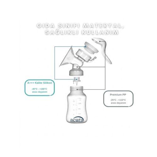 Bpa İçermez Manuel Anne Sütü Pompası Biberon Başlıklı Ergonomik