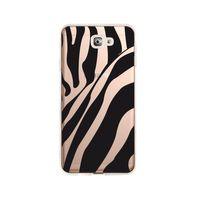 Samsung J7 Prime Zebra Desenli Premium Şeffaf Silikon Kılıf