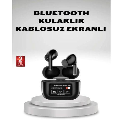 Aktif Gürültü Engelleme (anc) Kablosuz Bluetooth Kulaklık – Dijital Ekranlı, Dokunmatik Ve Uzun Pil Ömürlü
