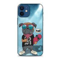 Apple iPhone 12 Mini Kılıf Köpek Kıyafetleri (4) Koruma Kılıfı Bulldog Fular