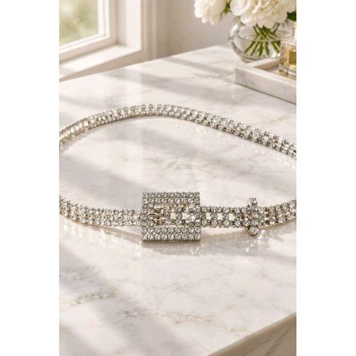 Kristal Taşlı 105 cm Su Yolu Kemer