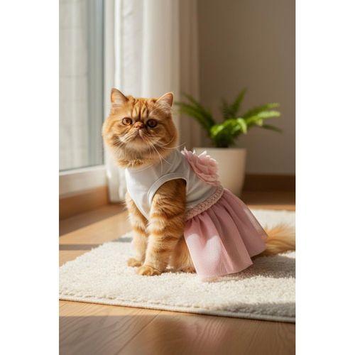 Rosie Pink Tütü Kedi Kıyafeti | Pembe Tütülü Elbise | Kediler İçin