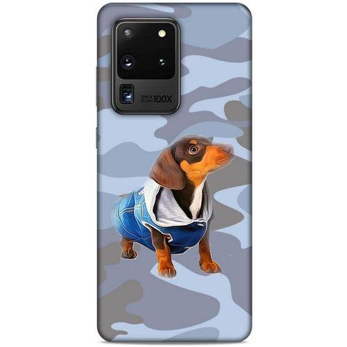 Samsung Galaxy S20 Ultra Kılıf Köpek Kıyafetleri (50) Shockproof Kılıf Dakhund Puf Mont