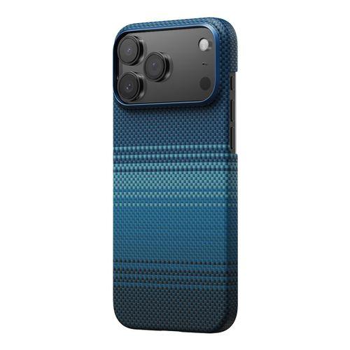 Apple iPhone 17 Pro Max Kılıf M-safe Şarj Özellikli Aramid Fiber Pitaka Tactile Woven Sunset-Moonrise Serisi Sunset Kapak