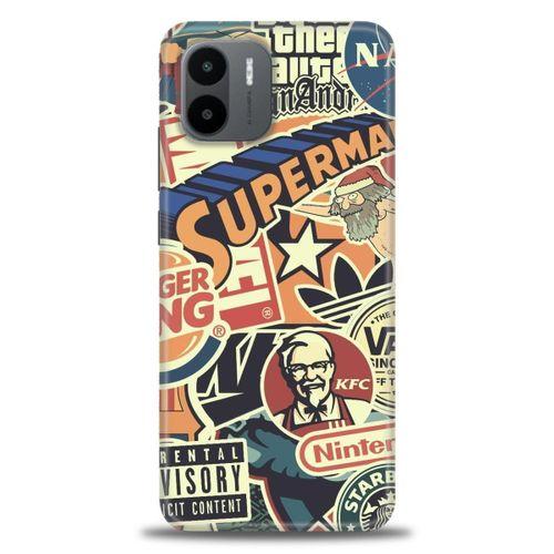 Xiaomi Redmi A1 Kılıf HD Baskılı Kılıf - Superman + Tam Ekran Koruyucu