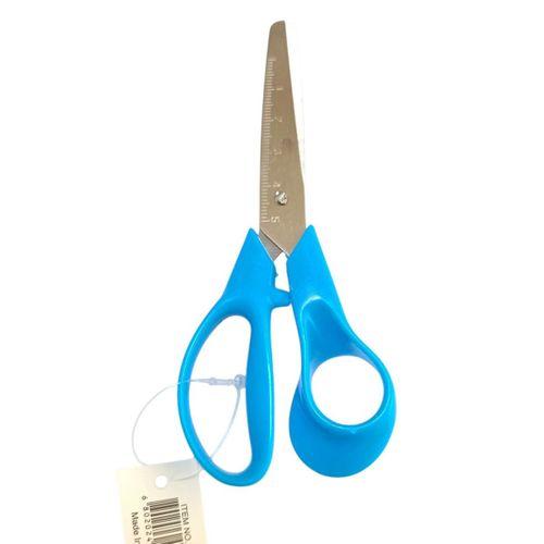 LINEA CETVELLİ OKUL MAKASI - Midi ( Mavi)