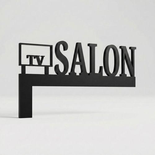 TV Salon Yazılı Kapı Üstü Dekor