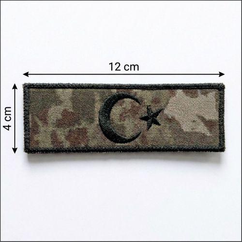 Bayrak İsimlik - Kamuflaj Ajanda Uyumlu - 4cm x 12 cm