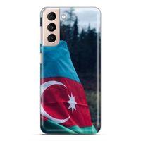 Samsung Galaxy S21 FE Uyumlu Kılıf Azarbaijan (38) Neo Hybrid Kılıf Bayrak Kadın
