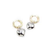 Kalp Küpe - Gümüş