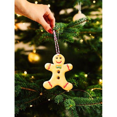 Karşı Köyden Özel Tasarım El Yapımı Yılbaşı, Noel Ağacı Süsü – Kurabiye Adam, Handmade Christmas Tree Ornament – Gingerbread Man