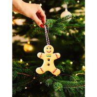 Karşı Köyden Özel Tasarım El Yapımı Yılbaşı, Noel Ağacı Süsü – Kurabiye Adam, Handmade Christmas Tree Ornament – Gingerbread Man