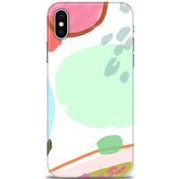 iPhone XS Kılıf HD Baskılı Kılıf - Benekli + Tam Ekran Koruyucu