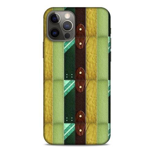 Apple iPhone 12 Pro Kılıf Patchwork (15) Antişok Kılıf Yeşil Kahve