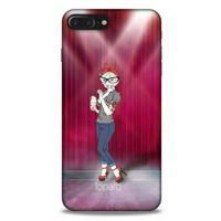 Apple Iphone 8 Plus Kılıf FunnyMaX (50) Shockproof Kılıf Koyu Pembe Kedi