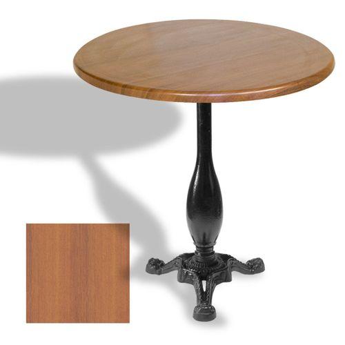 Dockers Çipa 2015 Döküm Ayak Yuvarlak Masa Çap 90cm - (Werzalit, Wermodin ve Allzalit Tabla) - Koyu Ahşap