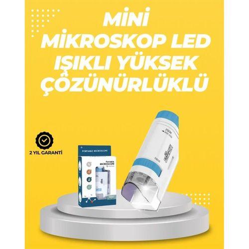 Taşınabilir Led Işıklı Cep Mikroskop – 80x–200x Büyütme