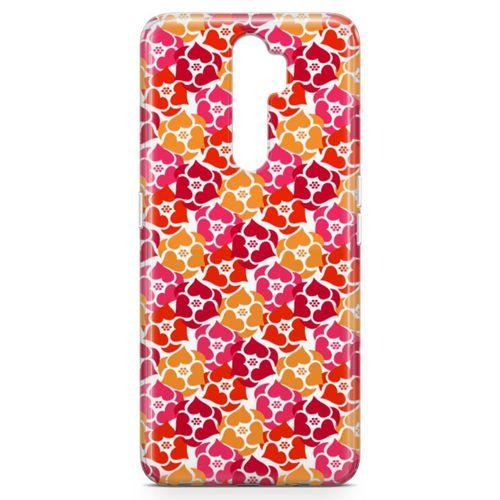 Oppo A5 2020 Kılıf Sevimli Kalpler Arka Kapak Koruma Desenli Full Koruyucu