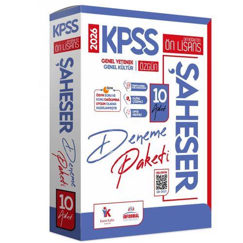 2026 KPSS Önlisans-Ortaöğretim GYGK ŞAHESER Türkiye Geneli Kurumsal 10’lu Dijital Çözümlü Paket Deneme