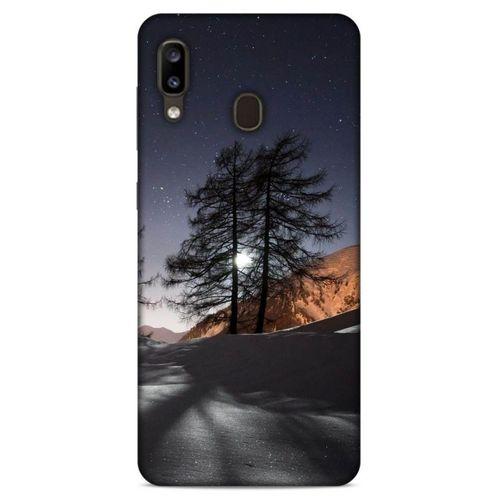 Lopard Samsung Galaxy A20 Uyumlu Kılıf Gece'S (48) Bumper Kılıf Kış Manzara