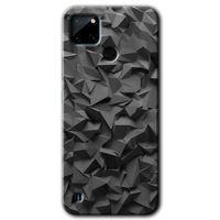 MRCİLETİSİM Realme C21 Kılıf Baskılı Kapak - Dark Broke + 5D Tam Kaplayan Cam