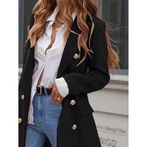 Pilelistore Kadın Uzun Kollu Yakalı önden Düğmeli Midi Kaşe Kaban