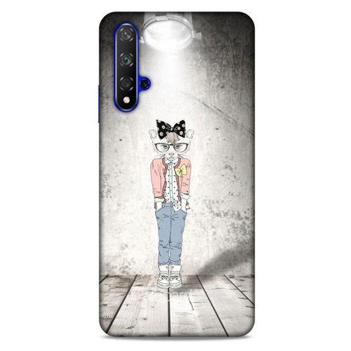 Huawei P Smart S Y8P Kılıf FunnyMaX (39) Liquid Crystal Kılıf Açık Gri Kedl
