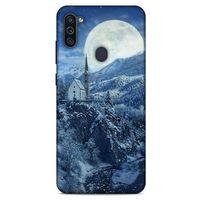 Samsung Galaxy M11 Kılıf Snowix (49) Ultra Silikon Kılıf Beyaz Mavi