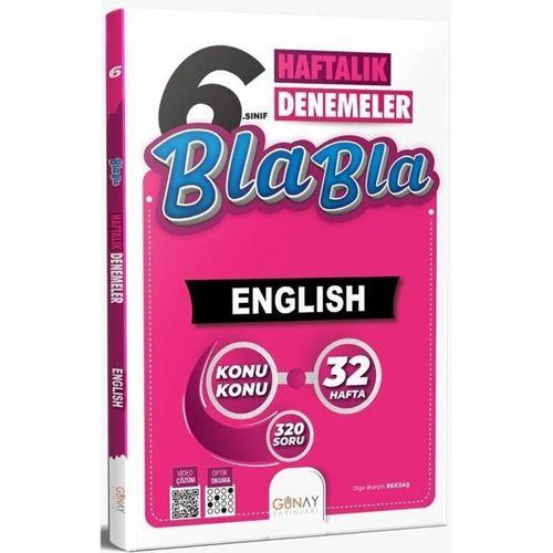 6. Sınıf İngilizce Bla Bla Haftalık Denemeler Günay Yayınları