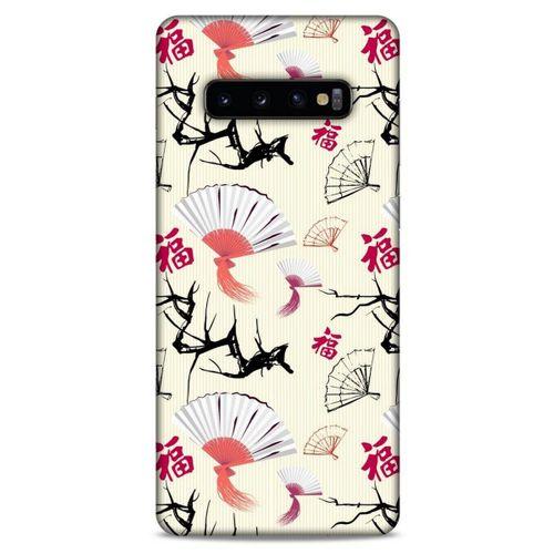 Samsung Galaxy S10 Plus Kılıf Japonya (44) Tough Armor Kılıf Japon Yelpazesi Çiçeği