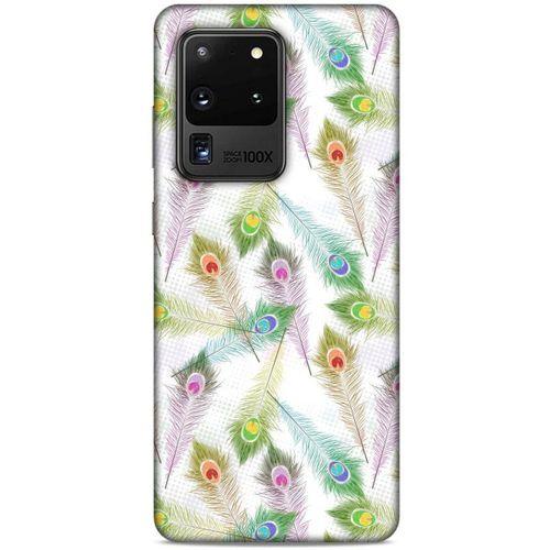Samsung Galaxy S20 Ultra Kılıf Desenli Özel Seri Tüyler (23) Ultra Koruma Kılıfı