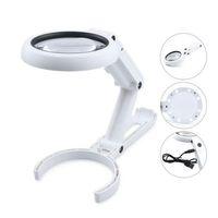 Usb Şarj Edilebilir Katlanabilir 3 5-10x Büyüteç 8 Ledli Masa Ve Eliçin Taşınabilir Büyüteç Fs90rc