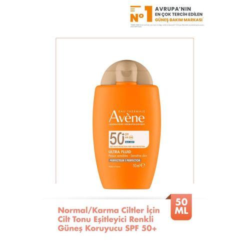 Avene Solaire Ultra Fluid Perfector Spf50+ Cilt Tonu Eşitleyici Renkli Güneş Kremi 50 ml