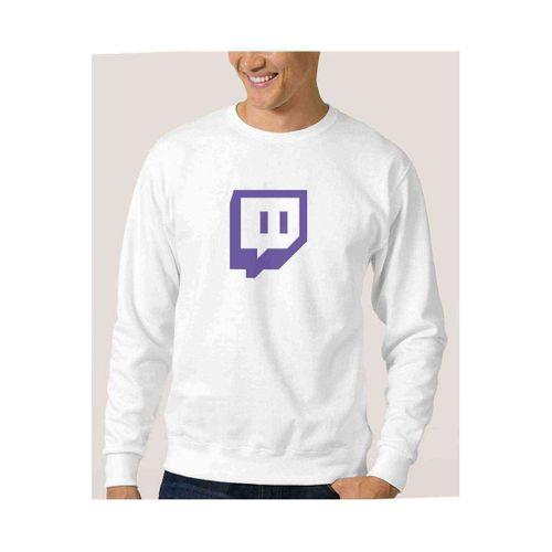 Twicht Logo Baskılı Beyaz Erkek Sweatshirt