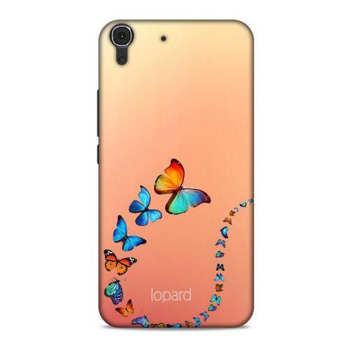 Huawei Honor 8a Kılıf Kelebek Etkisi (47) Crystal Flex Kılıf Fuşya Sarı