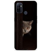 Lopard Huawei P40 Uyumlu Kılıf Kediler (49) Ultra Silikon Kılıf Turuncu Gözler