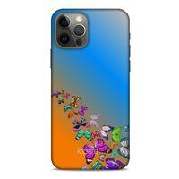 Apple iPhone 12 Pro Kılıf Kelebek Etkisi (50) Shockproof Kılıf Bordo Pembe