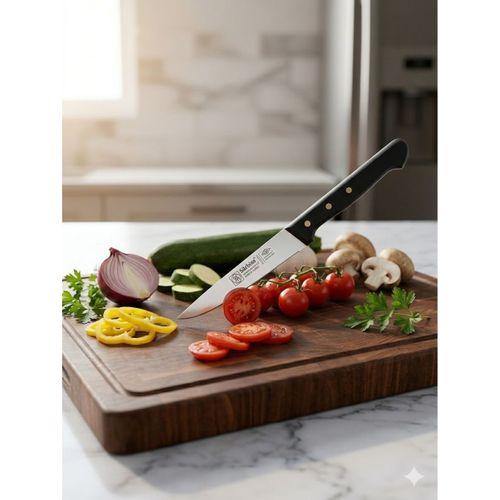 Sürmene Meyve Sebze Mutfak Bıçağı 20 cm Paslanmaz Çelik Keskin Pimli Siyah Bıçak Sürbisa 61004-P