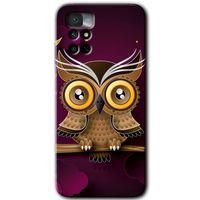 Xiaomi Redmi Note 11 4G HD Baskılı Kılıf + 9D Tam Ekran Koruyucu - Owl Bird Branch