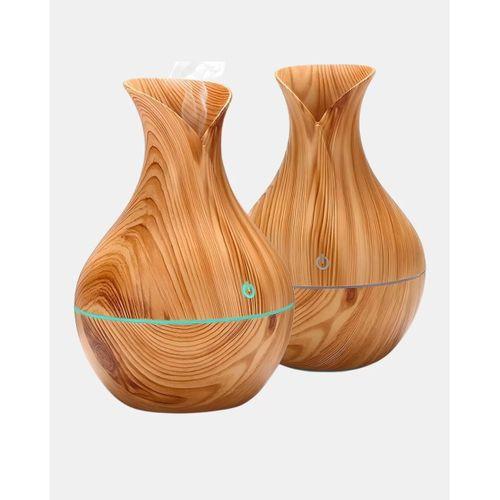 Ahşap Desenli Aromaterapi Difüzör 130 Ml Ultrasonik Ve 7 Renk Led Işıklı