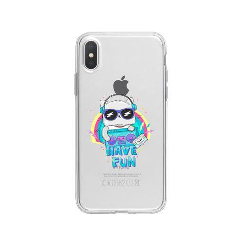 iPhone Xs Max Funny Cat Lens Korumalı Şeffaf Telefon Kılıfı