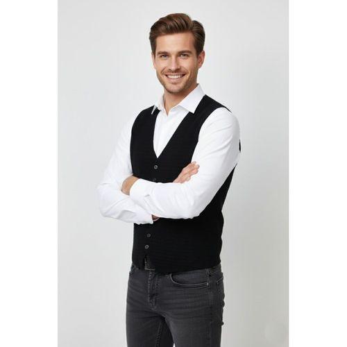 Erkek Spor Düğmeli Yelek Çelik Örgü Regular Kalıp BGL-ST04837