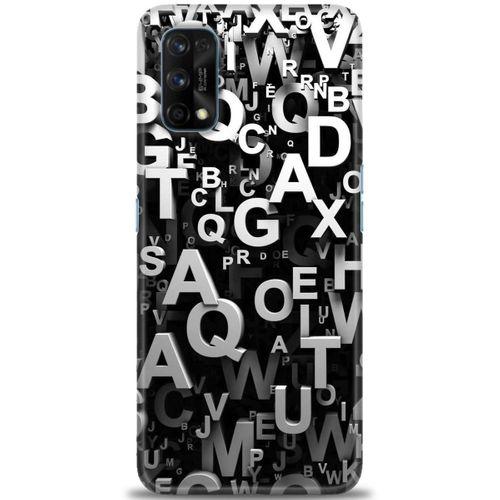 Realme 7 Pro Kılıf HD Baskılı Kılıf - Harfler + Tam Ekran Koruyucu