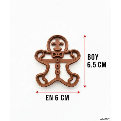 Zencefilli Adam Figürlü Kurabiye Kalıbı ve Hamur Kesici – Şeker Hamuru ve Oyun Hamuru İçin Tek Parça Kalıp