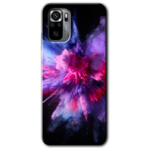 Potkal Hediye Fabrikası Xiaomi Redmi Note 10 Kılıf HD Desen Baskılı Arka Kapak - Color Splash Purple
