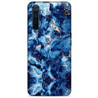 Mermer Desenli (26) Tema Tpu Silikon Kılıf Parliament Mavi Oppo Realme 6 Pro Kılıf
