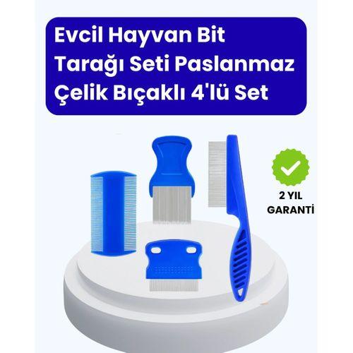Evcil Hayvan Bakımı İçin Dayanıklı Ve Çok Amaçlı Tarak Seti (4 Parça)